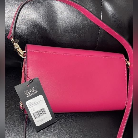 Women’s Leather Handbag ZAC Zac Posen Earthette Convertible Wallet Red Crossbody - Picture 6 of 7